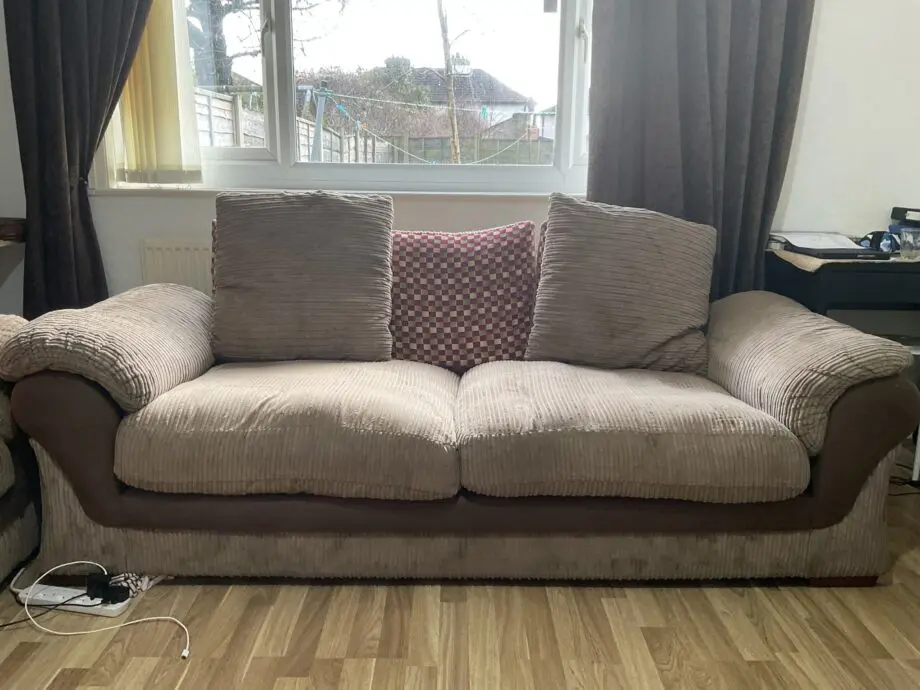 Harvey’s Three Seater Brown Sofas