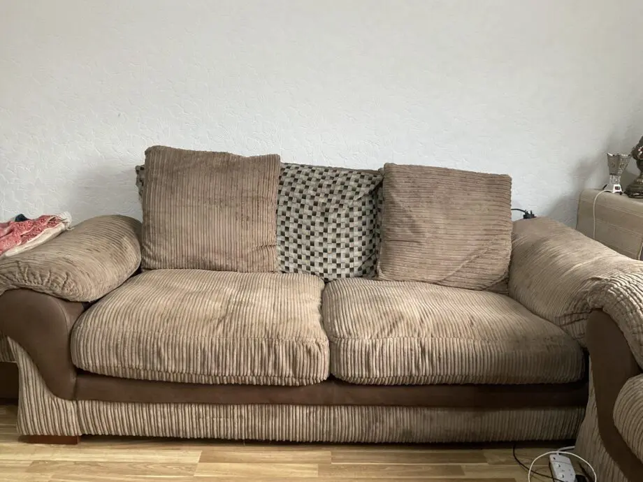 Harvey’s Three Seater Brown Sofas