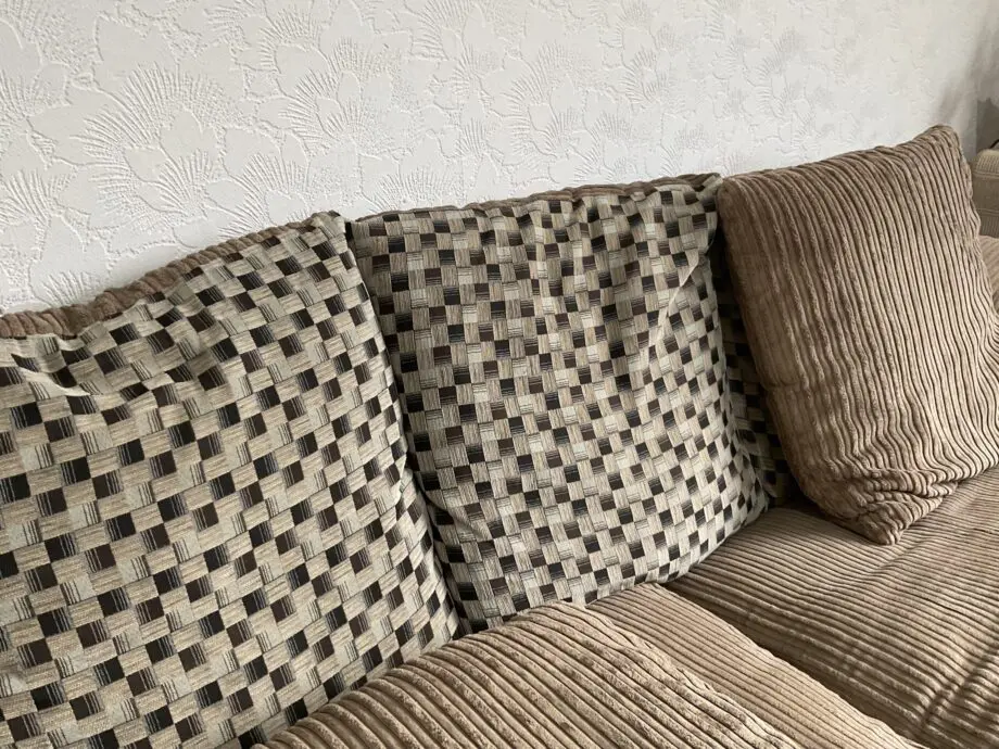 Harvey’s Three Seater Brown Sofas