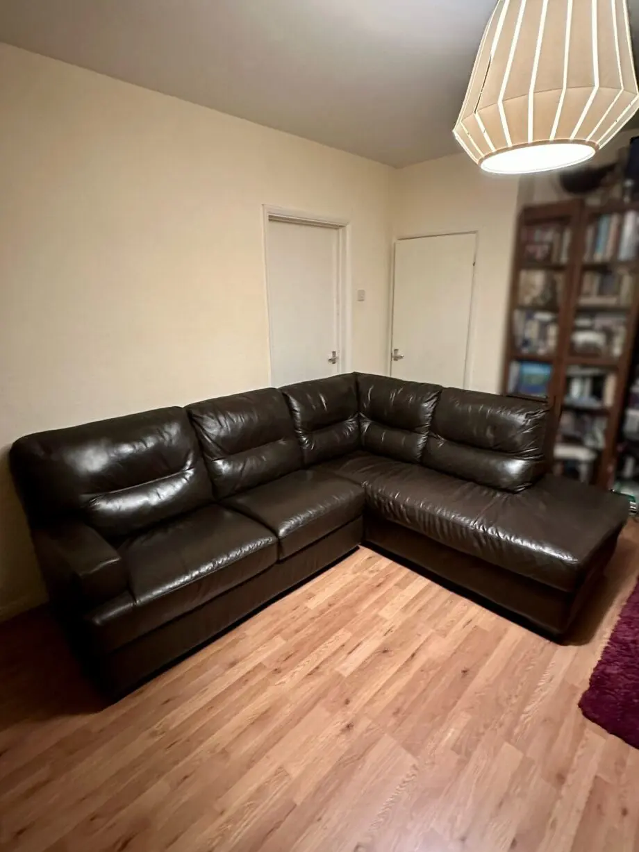 DFS CARGO LHF ARM 2 PIECE CORNER SOFA - BROWN