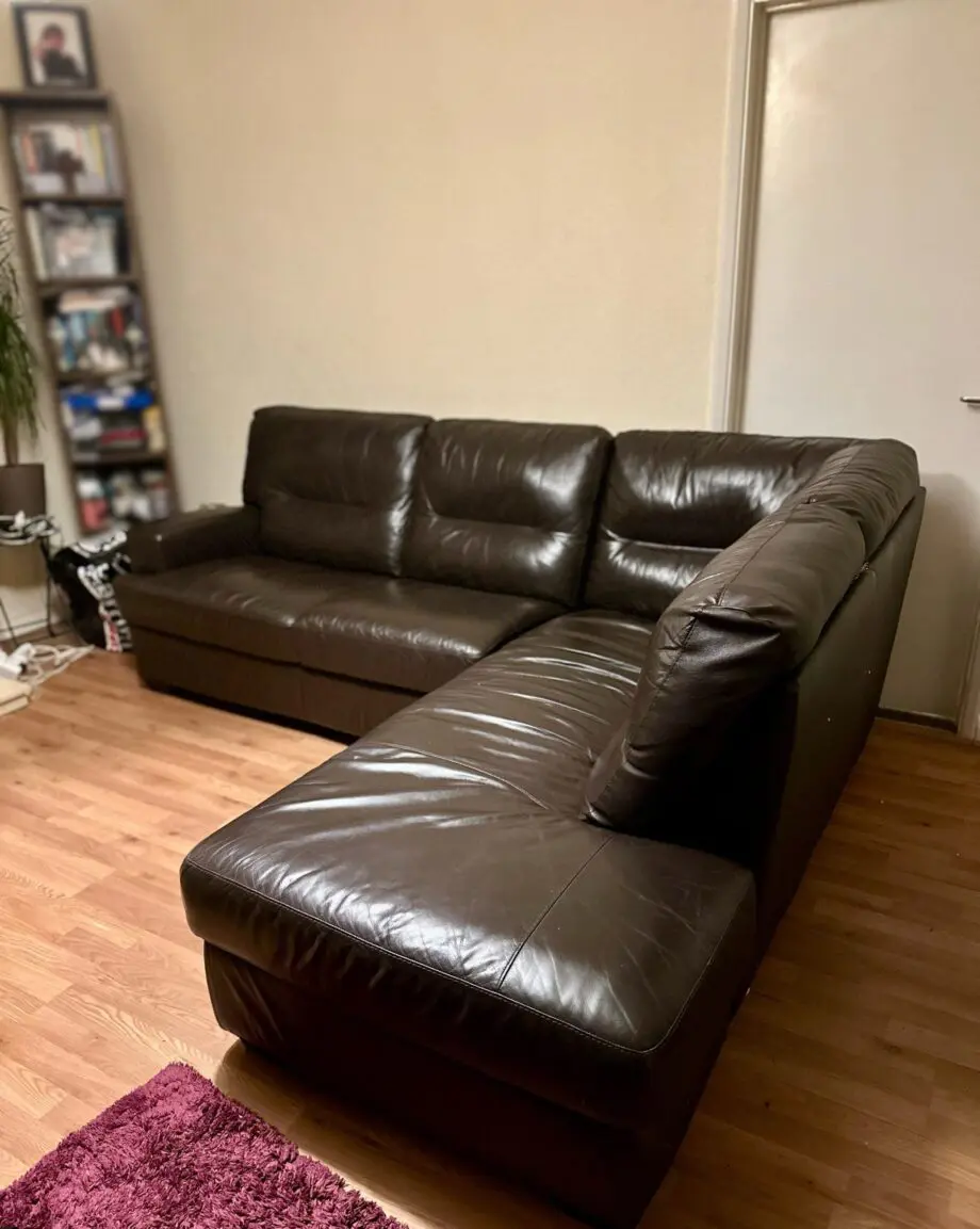 DFS CARGO LHF ARM 2 PIECE CORNER SOFA - BROWN