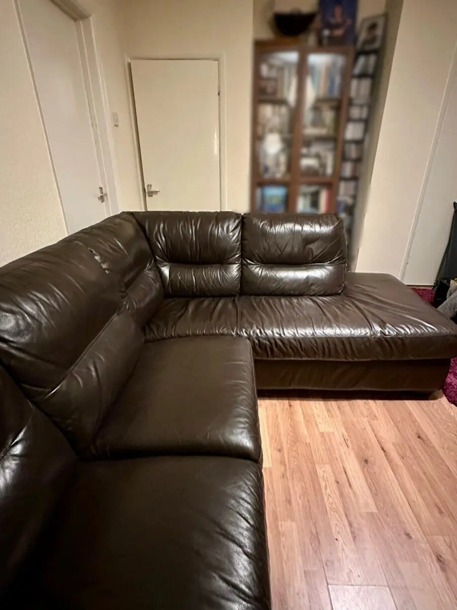 DFS CARGO LHF ARM 2 PIECE CORNER SOFA - BROWN