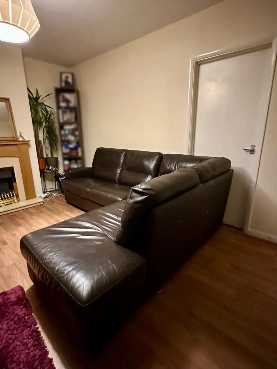 DFS CARGO LHF ARM 2 PIECE CORNER SOFA - BROWN