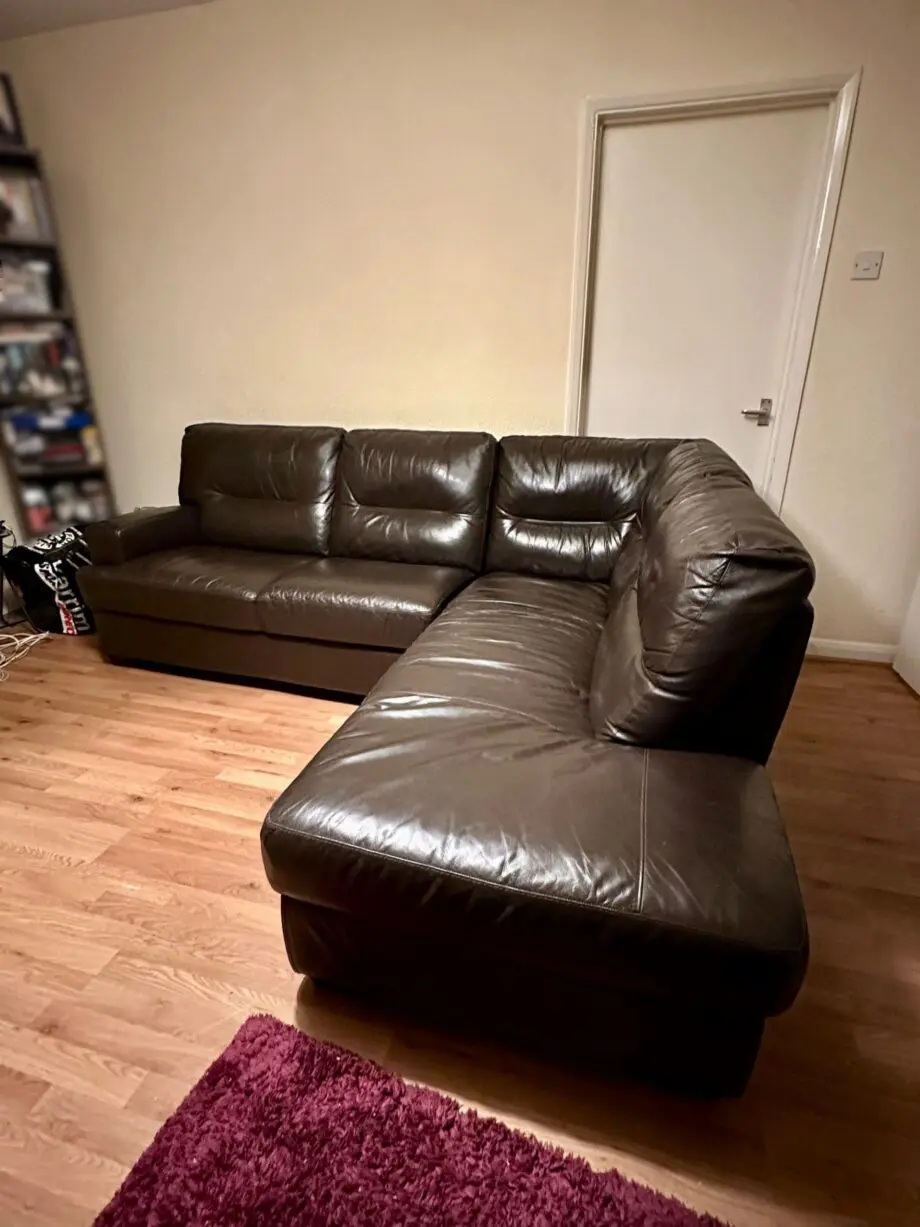DFS CARGO LHF ARM 2 PIECE CORNER SOFA - BROWN