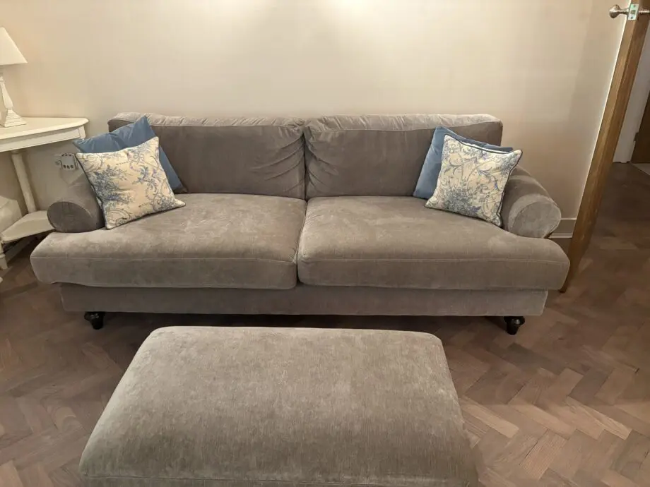 DFS Sidney 4 seater, 3 seater & large footstool