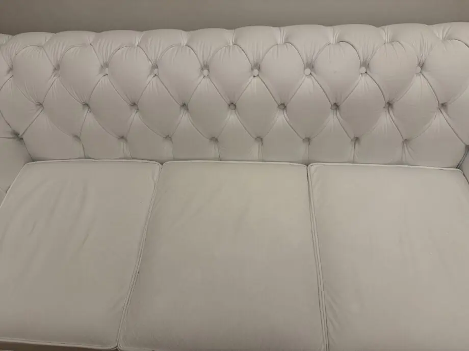 Designer Sofa Bed - Sofas4u Chesterfield Handmade 3 Seat Genuine Leather Sofa - Snow white colour