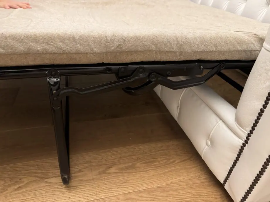 Designer Sofa Bed - Sofas4u Chesterfield Handmade 3 Seat Genuine Leather Sofa - Snow white colour