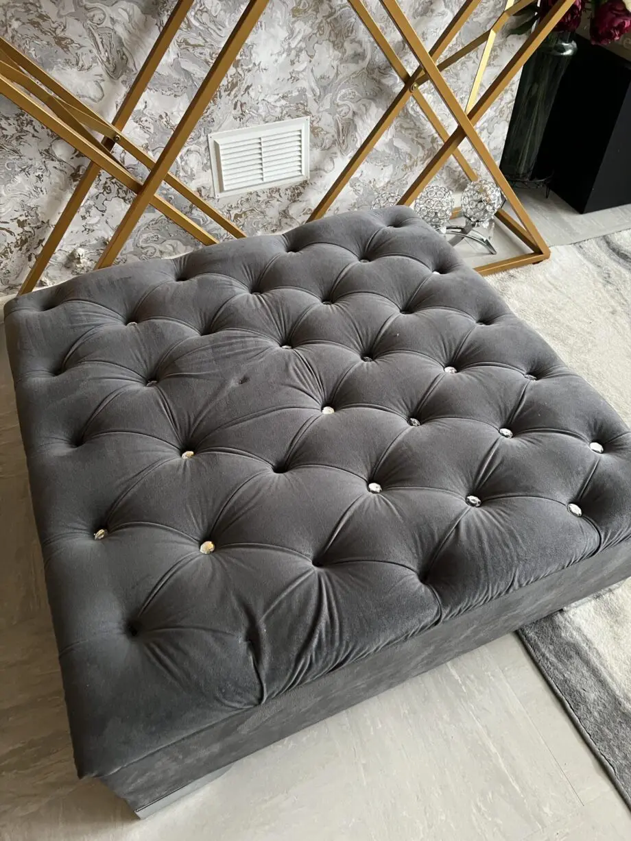 Modern Grey corner sofa 5 + 2 seater plus footstool