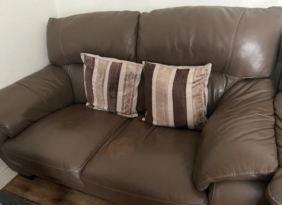 DFS Brown luxury 3 seater sofa, 2 seater sofa and one Arm Chair