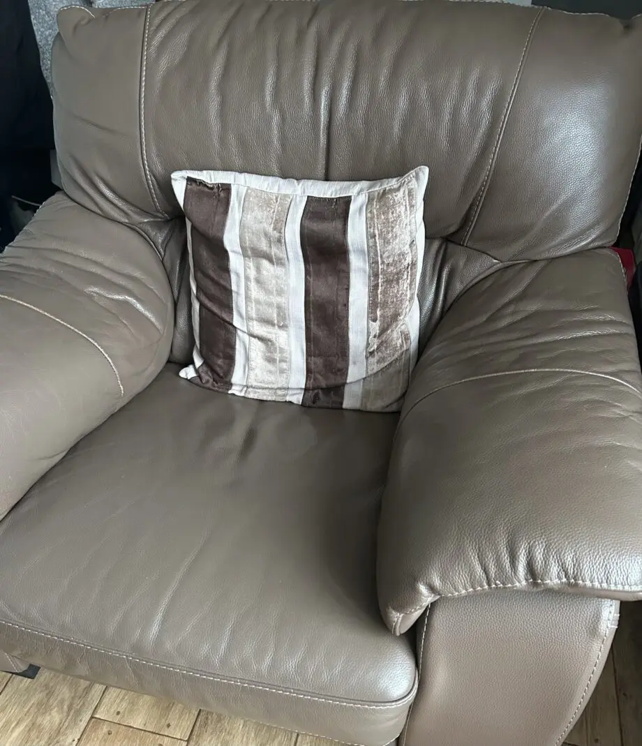 DFS Brown luxury 3 seater sofa, 2 seater sofa and one Arm Chair