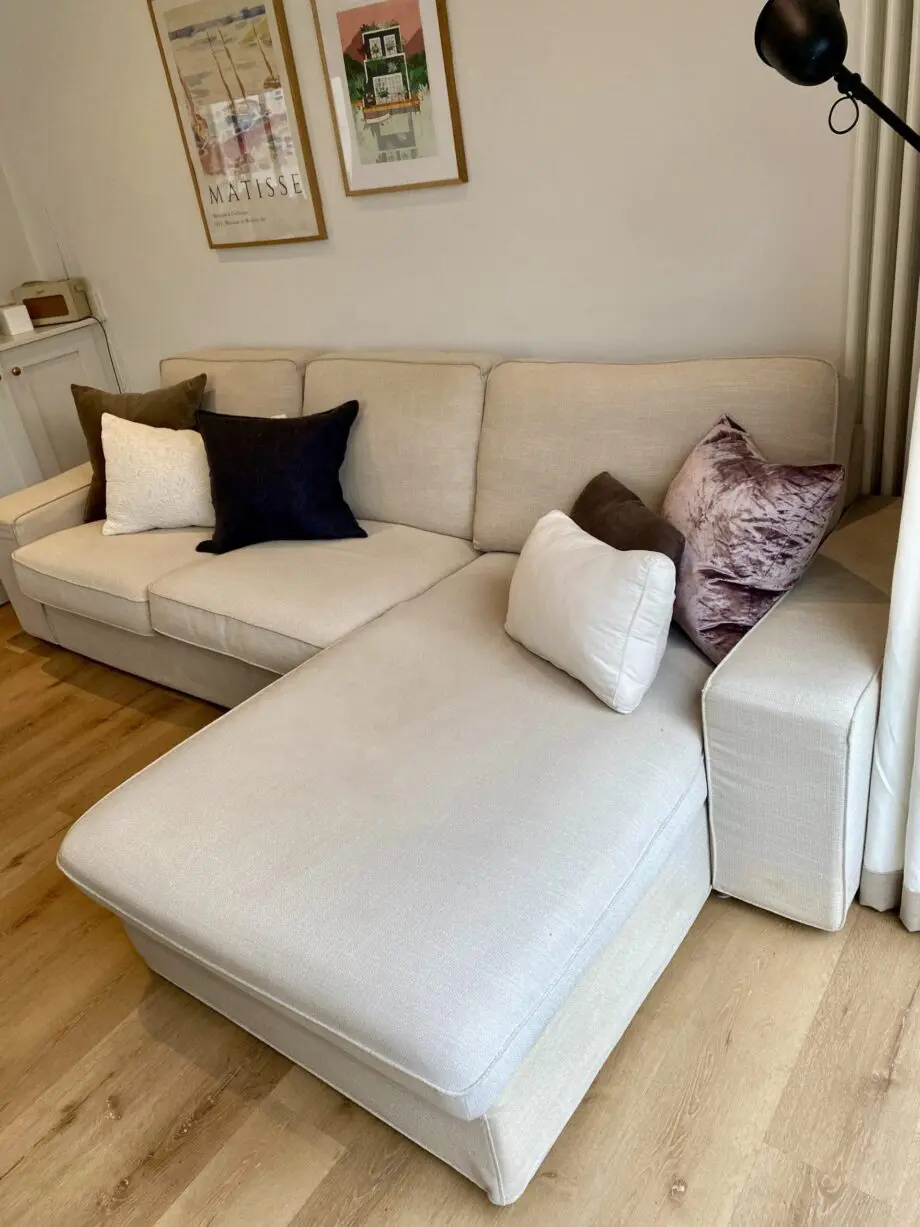 4 seater l-shape Ikea sofa in beige (original RRP £999)
