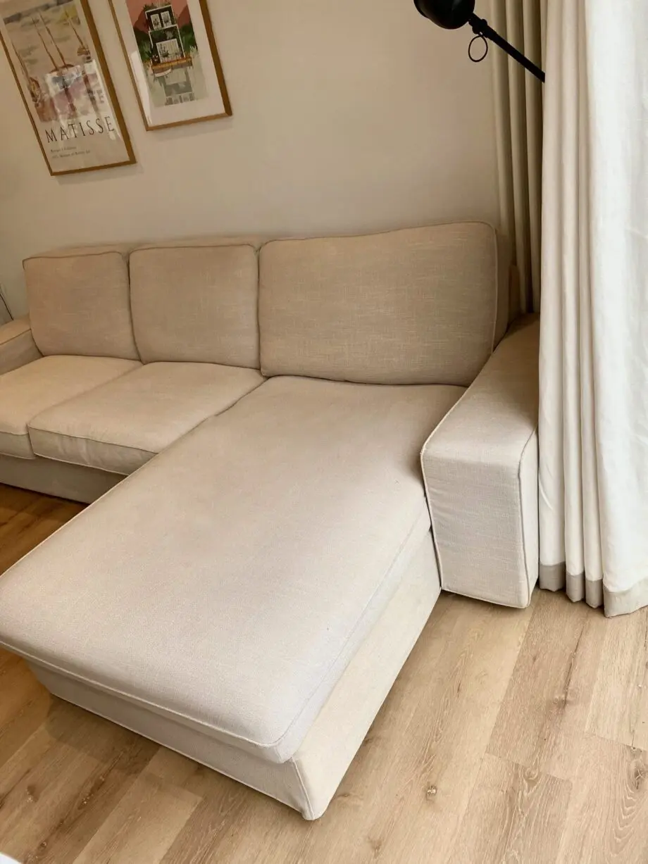 4 seater l-shape Ikea sofa in beige (original RRP £999)