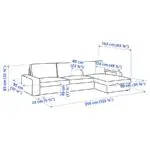4 seater l-shape Ikea sofa in beige (original RRP £999)