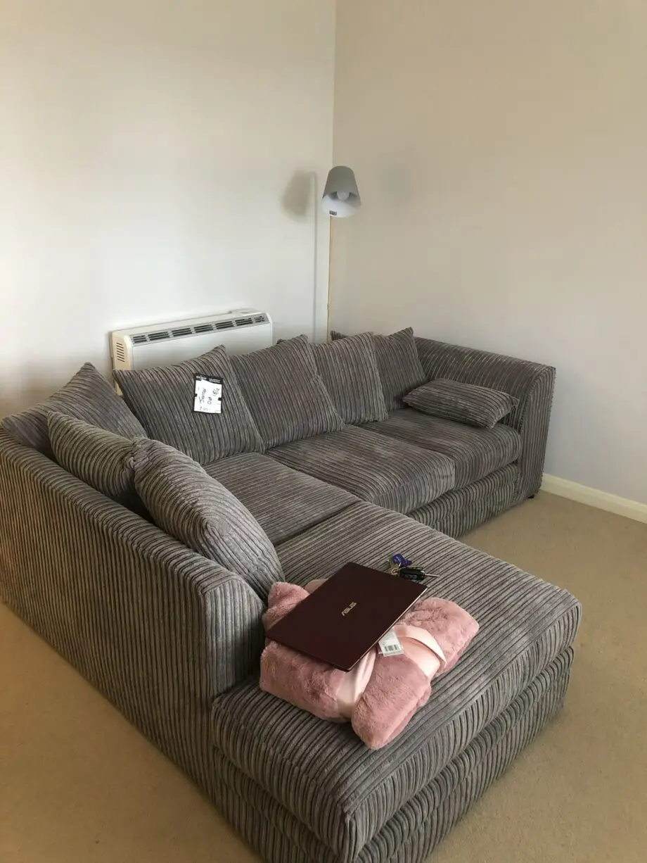 Grey corner sofa