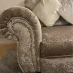 SCS Crushed Velvet Champagne 4 seater Sofa