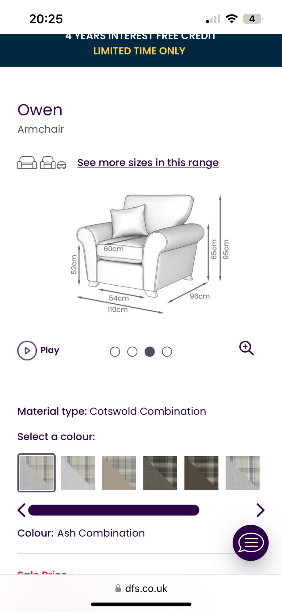 DFS Owen Pillow Back Left Hand Facing Arm Corner