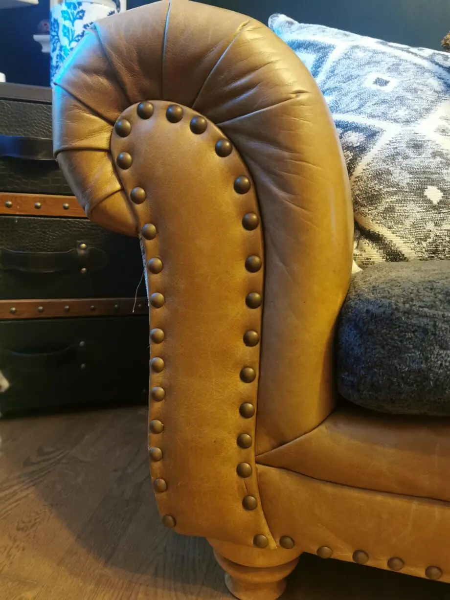 Sofology Marrakech 3 large seat sofa, fabric and Italian leather.