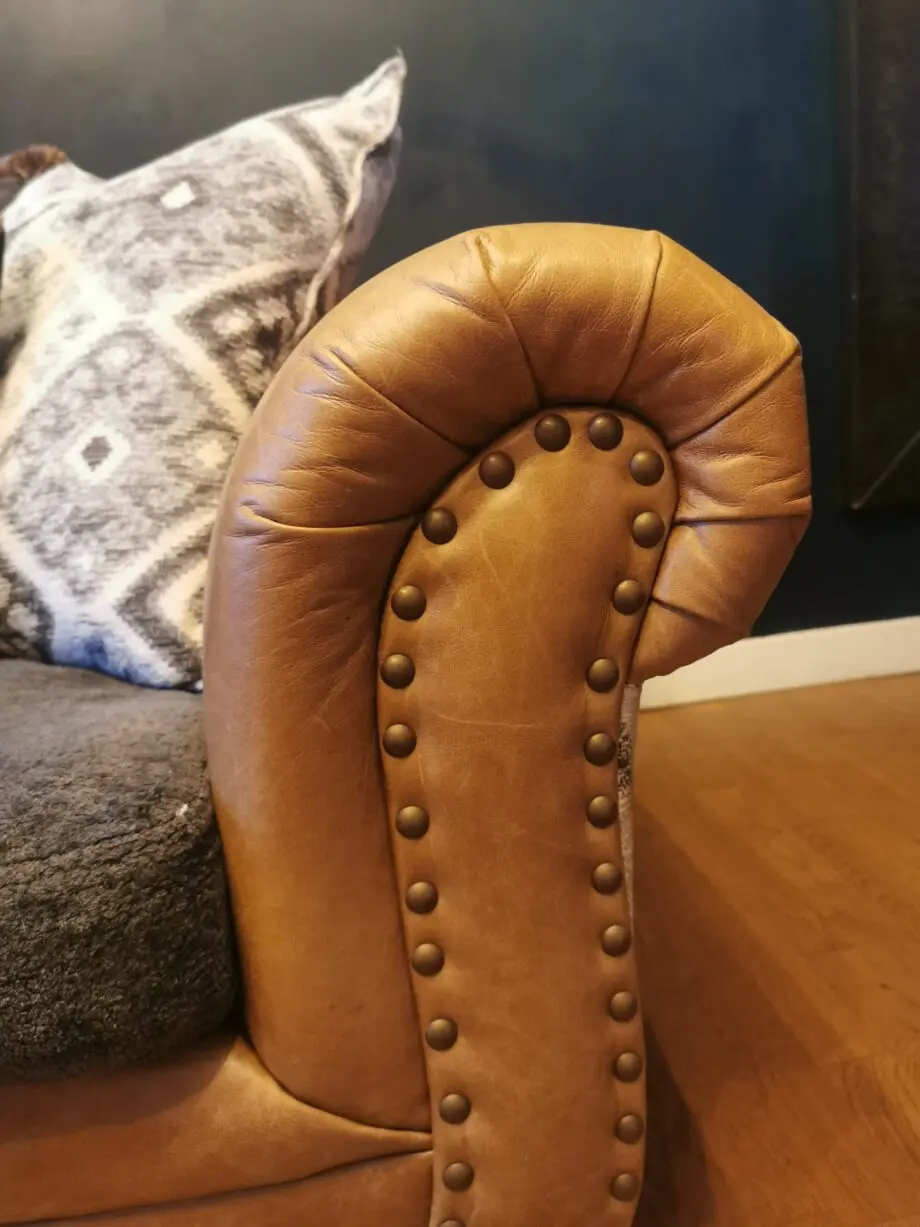Sofology Marrakech 3 large seat sofa, fabric and Italian leather.