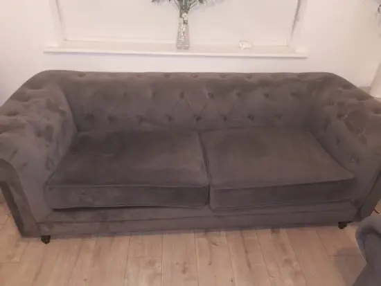 Chesterfield grey 4 seater