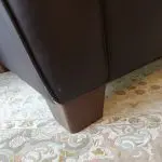 2 seater sofa dark brown leather.