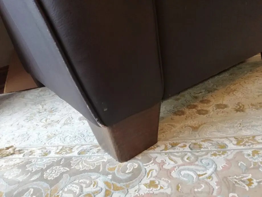 2 seater sofa dark brown leather.