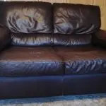 2 seater sofa dark brown leather.