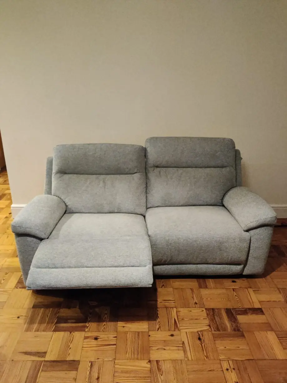 DFS - Braidee 3 Seater Manual Recliner - Grey Mist