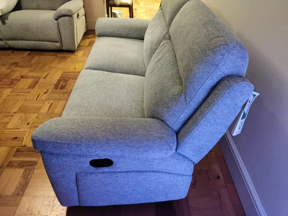 DFS - Braidee 3 Seater Manual Recliner - Grey Mist