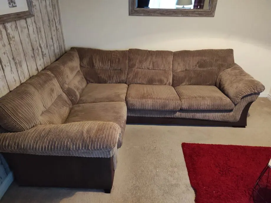 DFS brown corner sofa
