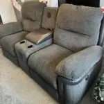 Fabric 2 Seater Electric Recliner Sofa With Cupholders/Bluetooth