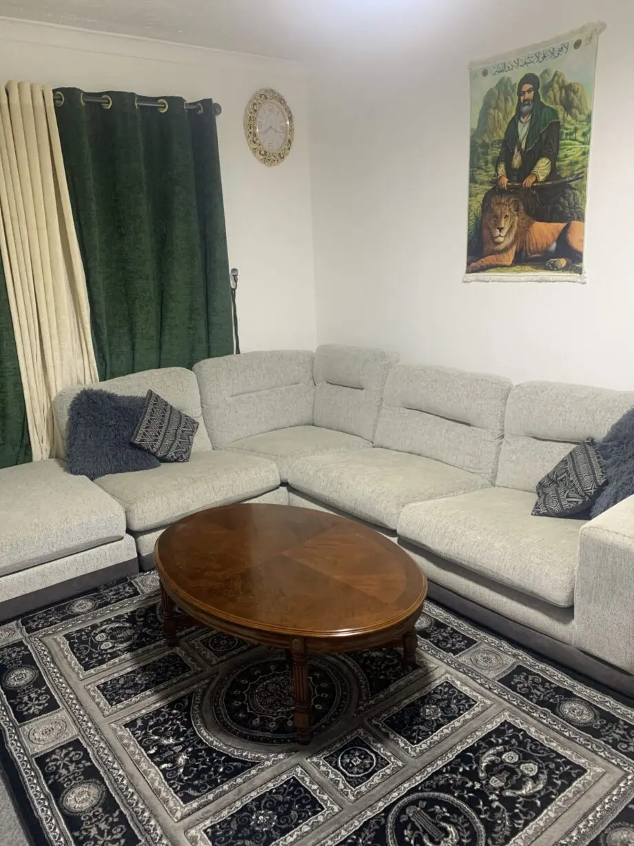 Light grey corner sofa