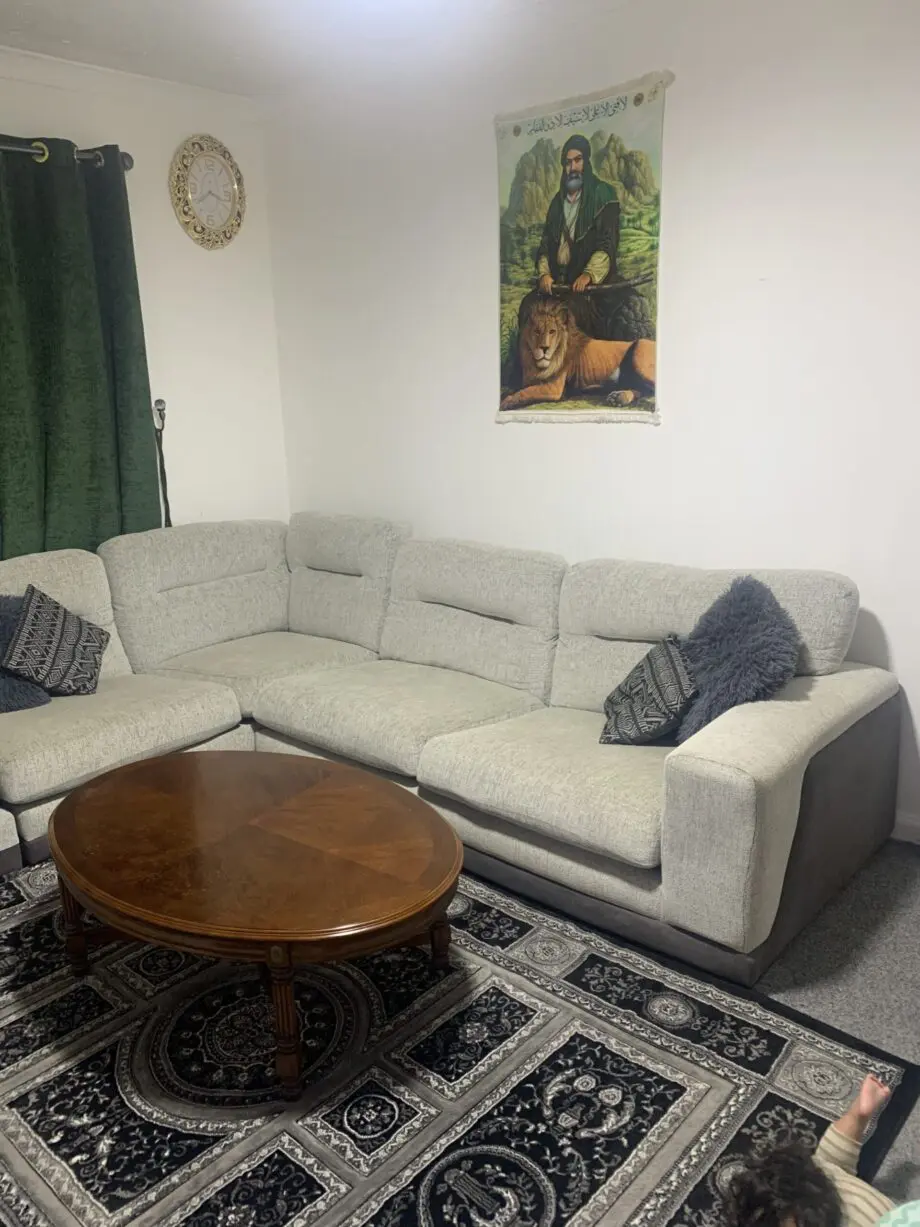 Light grey corner sofa