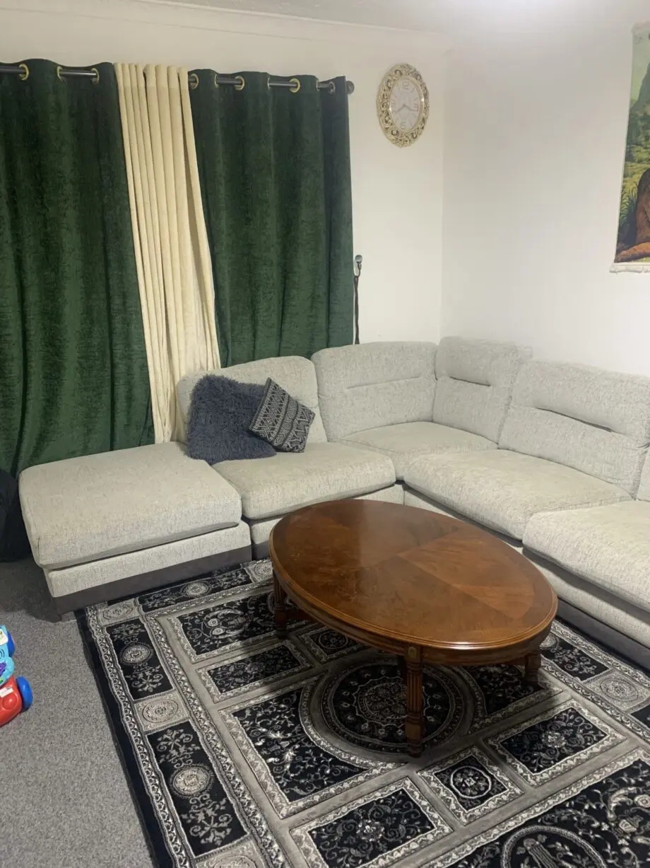 Light grey corner sofa