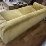 Mustard yellow DFS enchanted 4 seater sofa in velvet