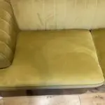 Mustard yellow DFS enchanted 4 seater sofa in velvet