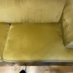 Mustard yellow DFS enchanted 4 seater sofa in velvet