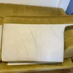 Mustard yellow DFS enchanted 4 seater sofa in velvet