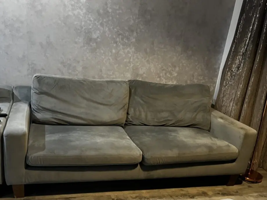 Dwell Ankara Grey Velvet Sofa