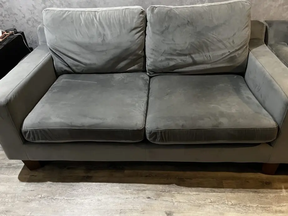 Dwell Ankara Grey Velvet Sofa