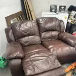 2 seater recliner leather sofa