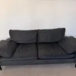 2 Seater & 3 Seater Falllyn Charcoal Leather Sofa Set