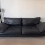 2 Seater & 3 Seater Falllyn Charcoal Leather Sofa Set
