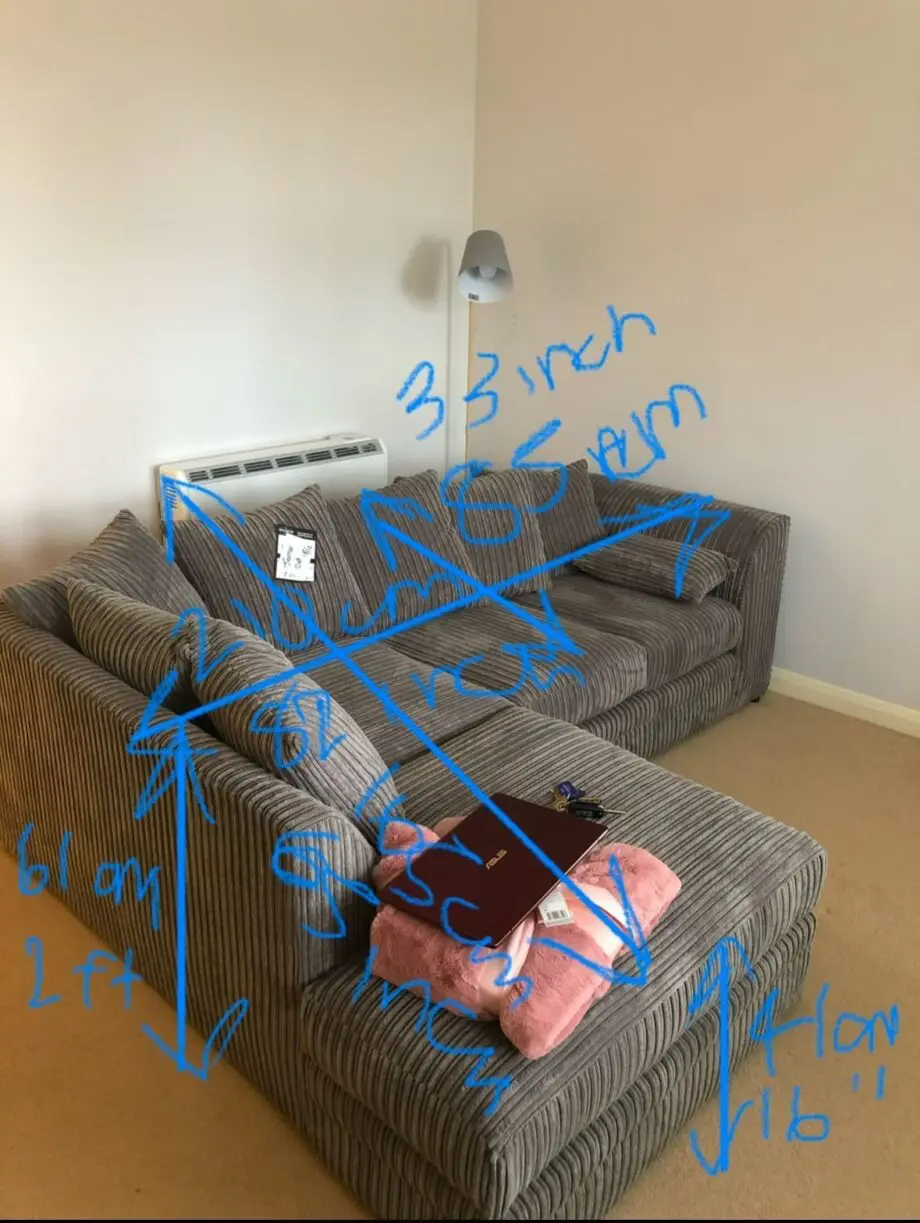 Grey corner sofa