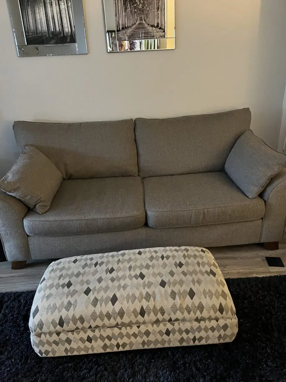 Harvey’s 2 and 3 seater sofas, plus foot stool