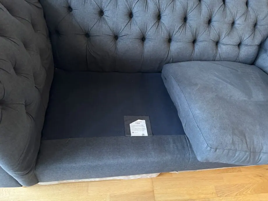 John Lewis chesterfield style charcoal grey fabric