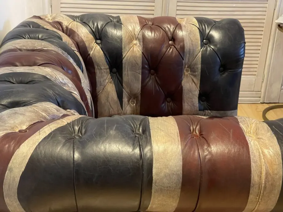 Timothy Oulton Button sofa in Jack”d and Broken 1 seater