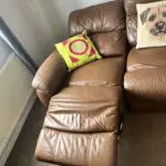 Brown reclining sofa set