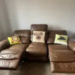 Brown reclining sofa set