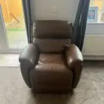 Brown reclining sofa set
