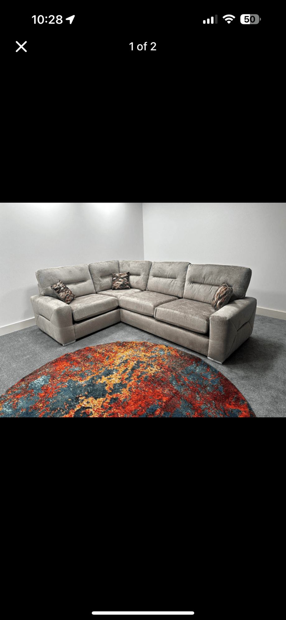 Chenille Corner Sofa